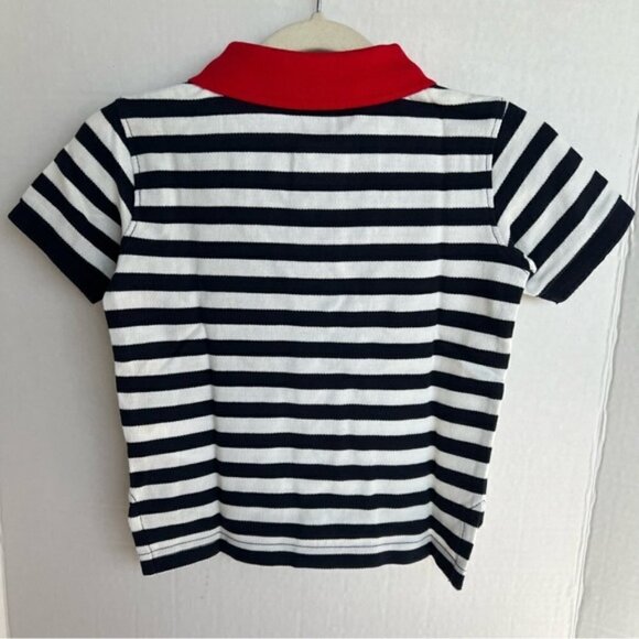 🩷Baby Gap, Short Sleeve Stripe Polo Shirt. Size: 12-18 months. NWT - Picture 2 of 11